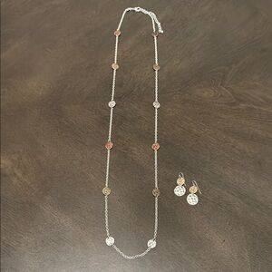 Premier Designs Metal Works Necklace and Earring Set